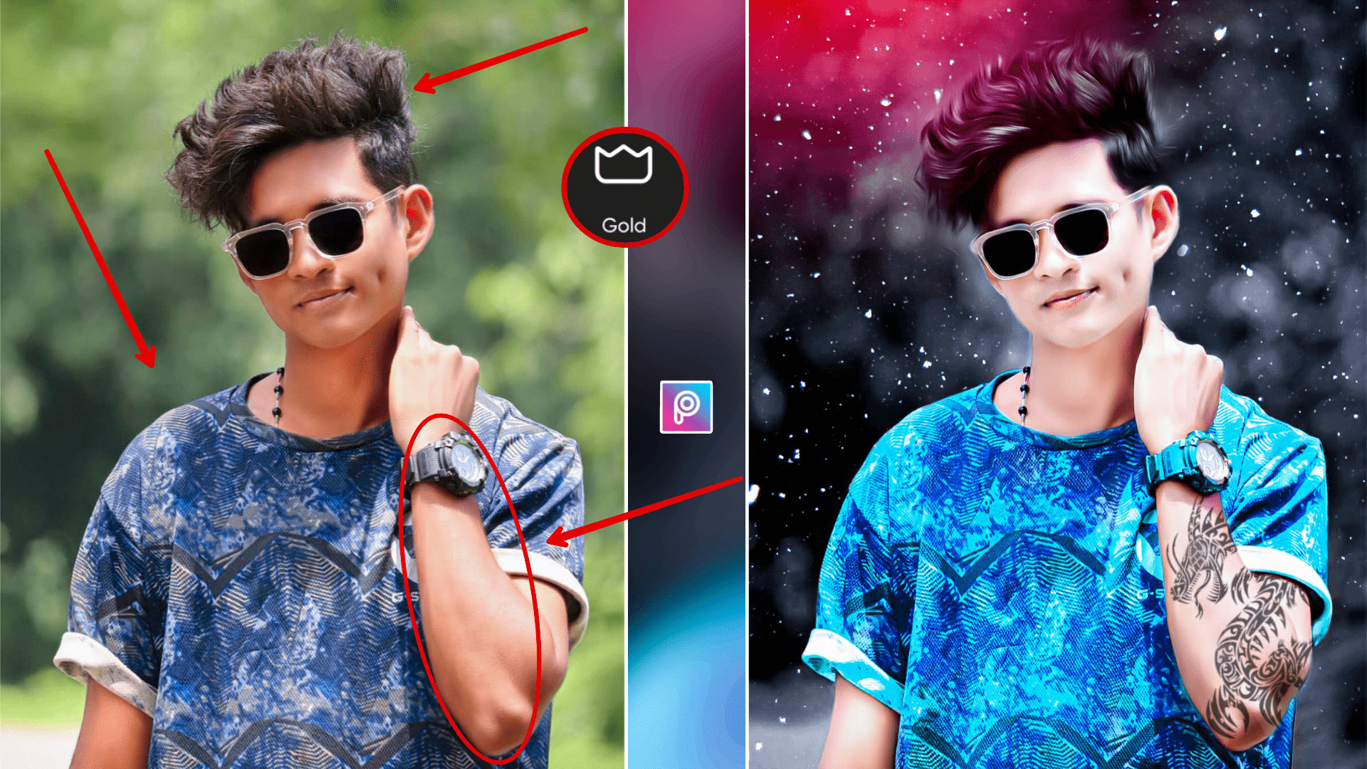 Alterar cor de fundo do PicsArt Editar |  Edição de fotos com tons escuros - Tahir Editz